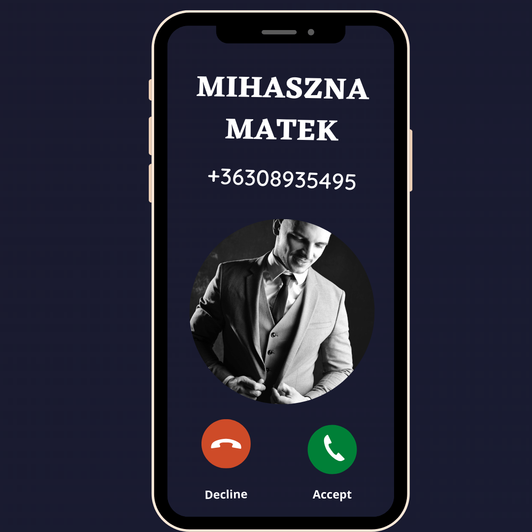 MIHASZNA MATEK hívás képernyő